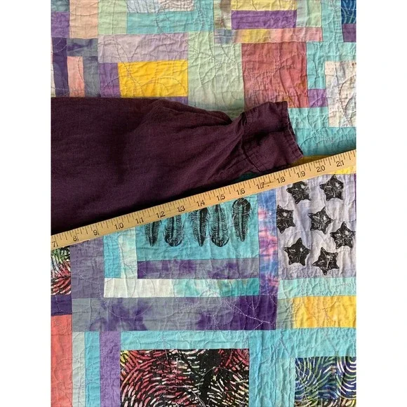 Vintage Timbuktu Station 1  100% Linen Men’s Purple Button Up Shirt - Picture 5 of 7